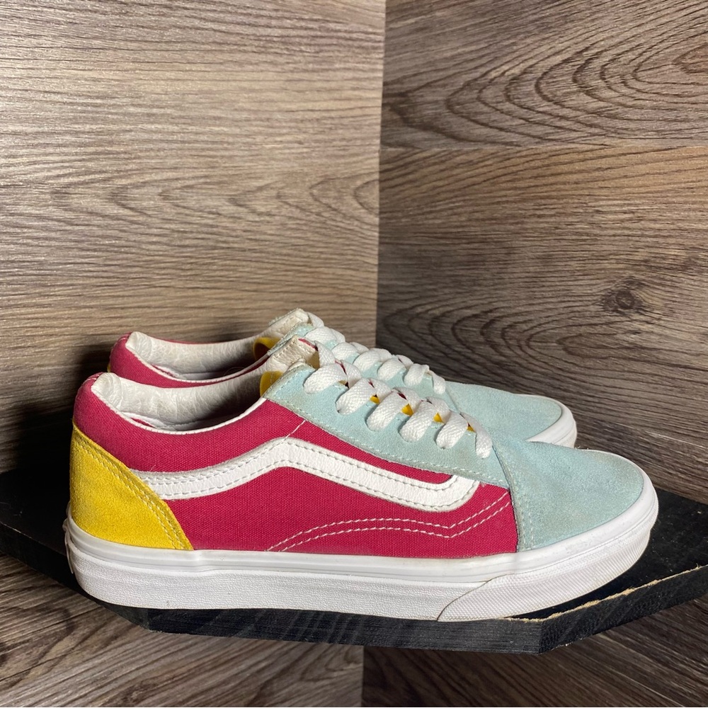 Vans old skool yellow blue red